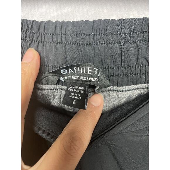 Athleta Women's Size 6 Brooklyn Textured Lined Jogger Pant Black Camo Print - Picture 3 of 7